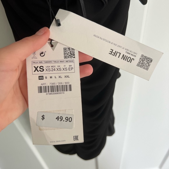 ZARA BEST SELLER!! Zara Mini Draped Dress - No Longer In Stock!! - Picture 8 of 8